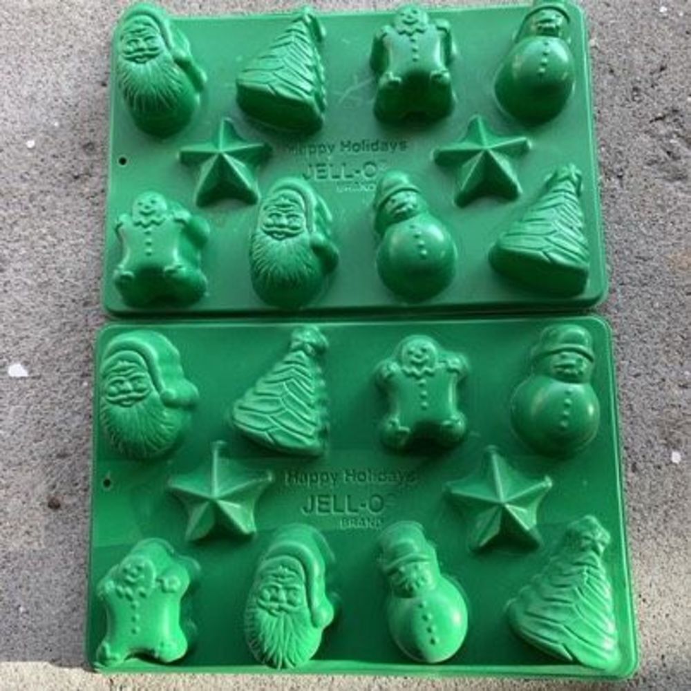 2 Jello Shot Jiggler Christmas Molds